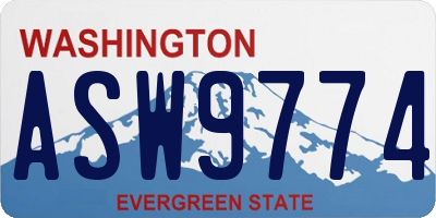 WA license plate ASW9774