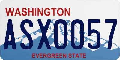 WA license plate ASX0057