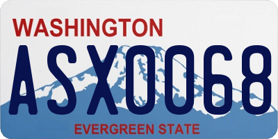 WA license plate ASX0068