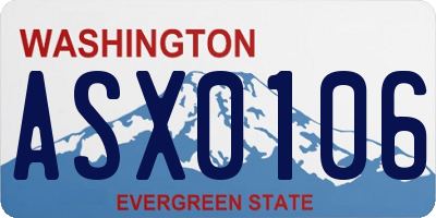 WA license plate ASX0106