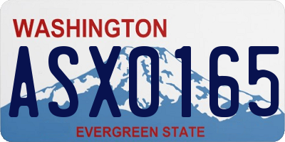 WA license plate ASX0165