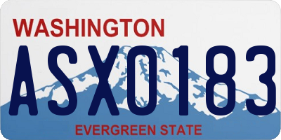WA license plate ASX0183
