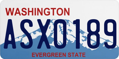 WA license plate ASX0189