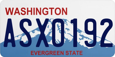 WA license plate ASX0192