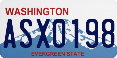 WA license plate ASX0198