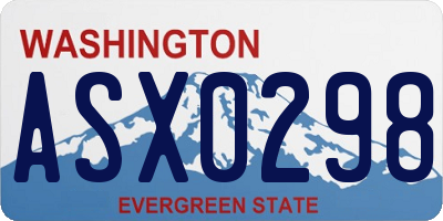 WA license plate ASX0298