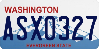 WA license plate ASX0327