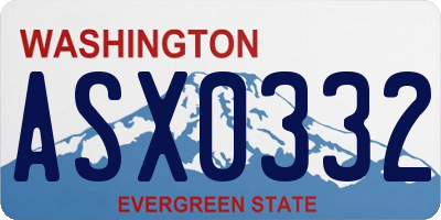 WA license plate ASX0332