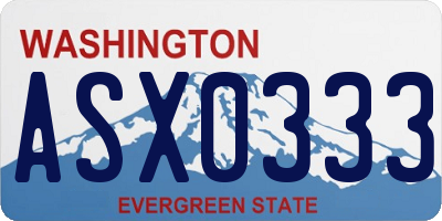 WA license plate ASX0333