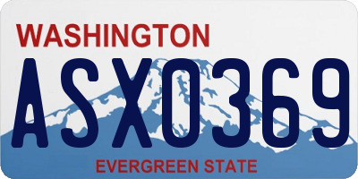 WA license plate ASX0369