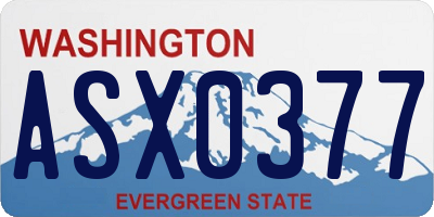 WA license plate ASX0377