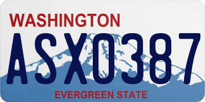 WA license plate ASX0387
