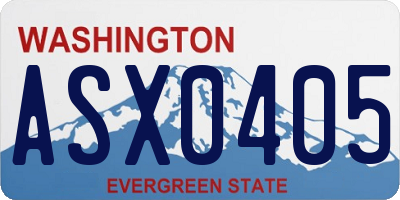 WA license plate ASX0405