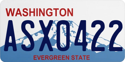 WA license plate ASX0422