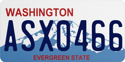 WA license plate ASX0466