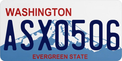 WA license plate ASX0506
