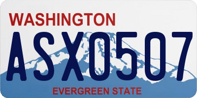 WA license plate ASX0507