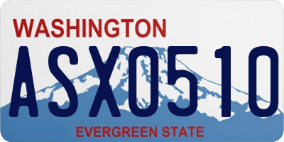 WA license plate ASX0510