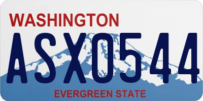 WA license plate ASX0544