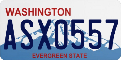 WA license plate ASX0557