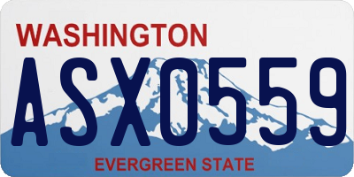 WA license plate ASX0559