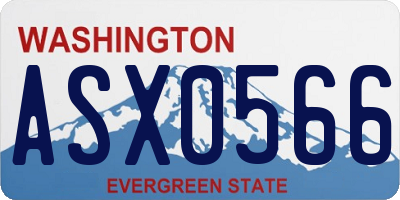 WA license plate ASX0566