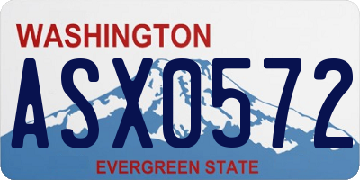 WA license plate ASX0572