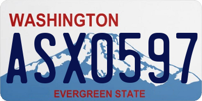 WA license plate ASX0597