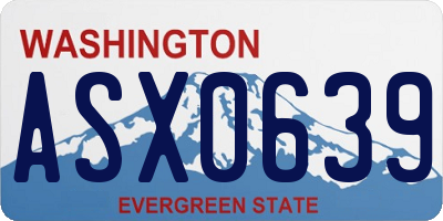WA license plate ASX0639