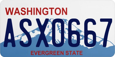 WA license plate ASX0667