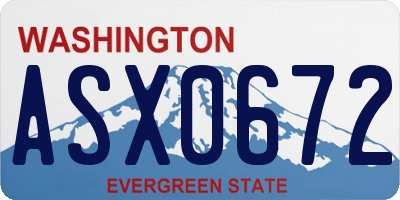 WA license plate ASX0672