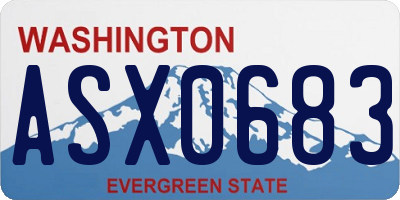 WA license plate ASX0683
