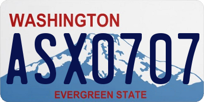WA license plate ASX0707