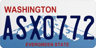 WA license plate ASX0772