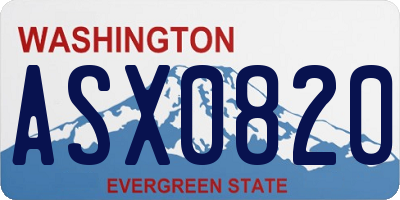 WA license plate ASX0820