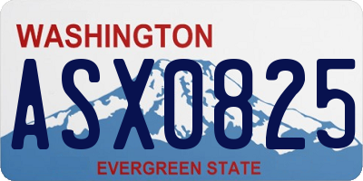 WA license plate ASX0825