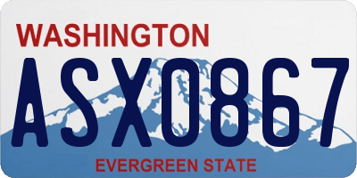 WA license plate ASX0867