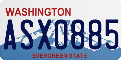 WA license plate ASX0885