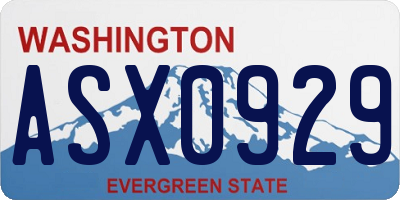 WA license plate ASX0929