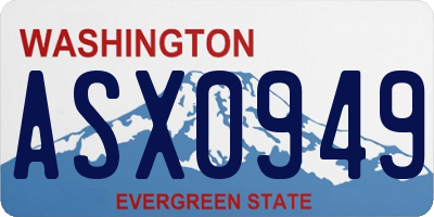 WA license plate ASX0949