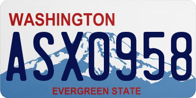 WA license plate ASX0958