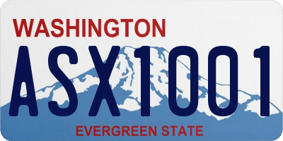 WA license plate ASX1001