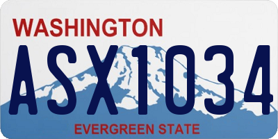 WA license plate ASX1034