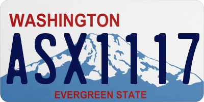 WA license plate ASX1117