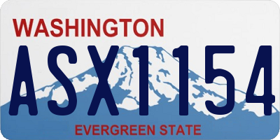 WA license plate ASX1154