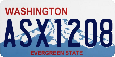 WA license plate ASX1208