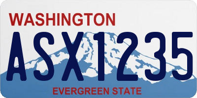WA license plate ASX1235