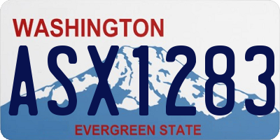 WA license plate ASX1283
