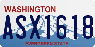 WA license plate ASX1618