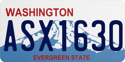 WA license plate ASX1630